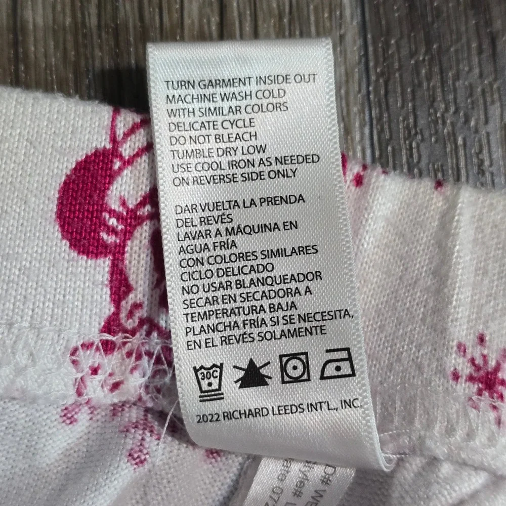 Disney Mickey Minnie Holiday Pajama Set‎ XS Rose Sangria Raglan Sleepwear - Picture 16 of 16